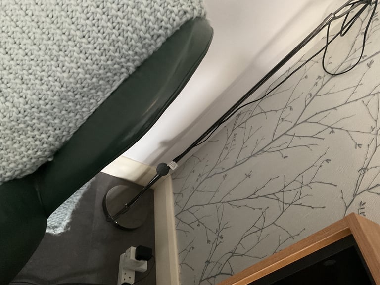 Two lovely modern floor lamps Silver, adjustable arms