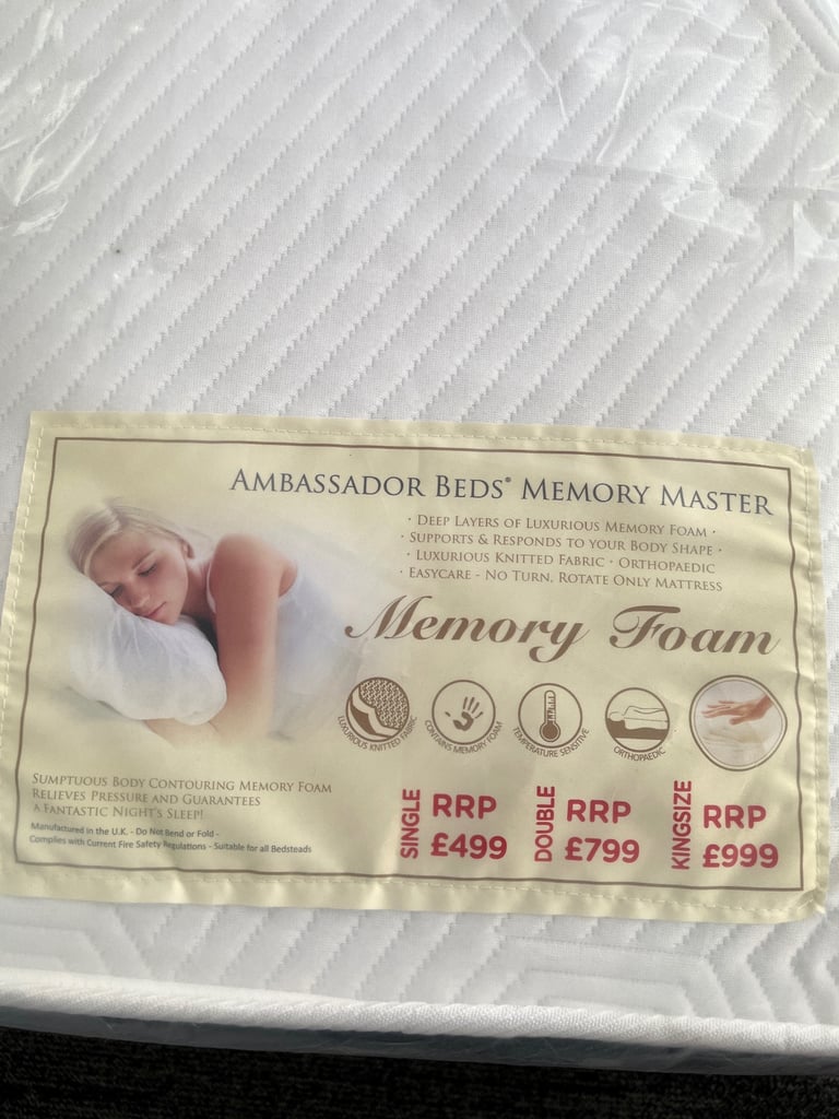 Ambassador 3ft Single Memory Master Mattress 