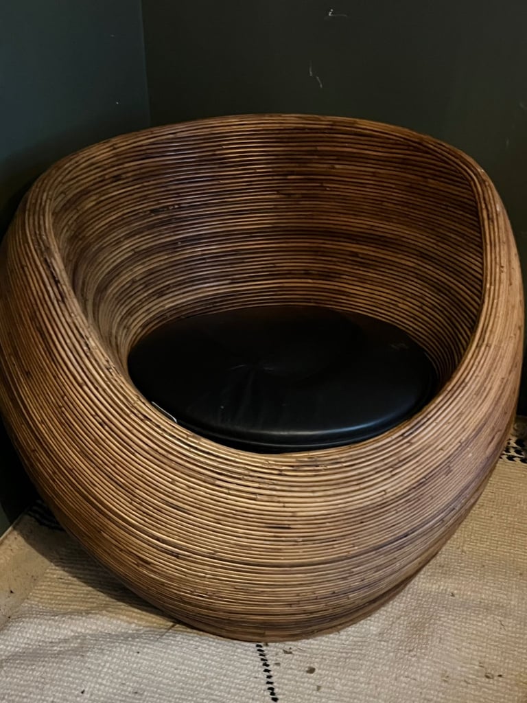 Vintage Habitat Donut Rattan Tub Chair - Iconic Statement Piece