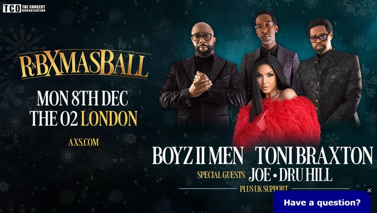 image for RNB XMAS BALL Toni Braxton, Boyz II Men, Dru Hill 8th Dec.O2 Arena FRONT TICKET