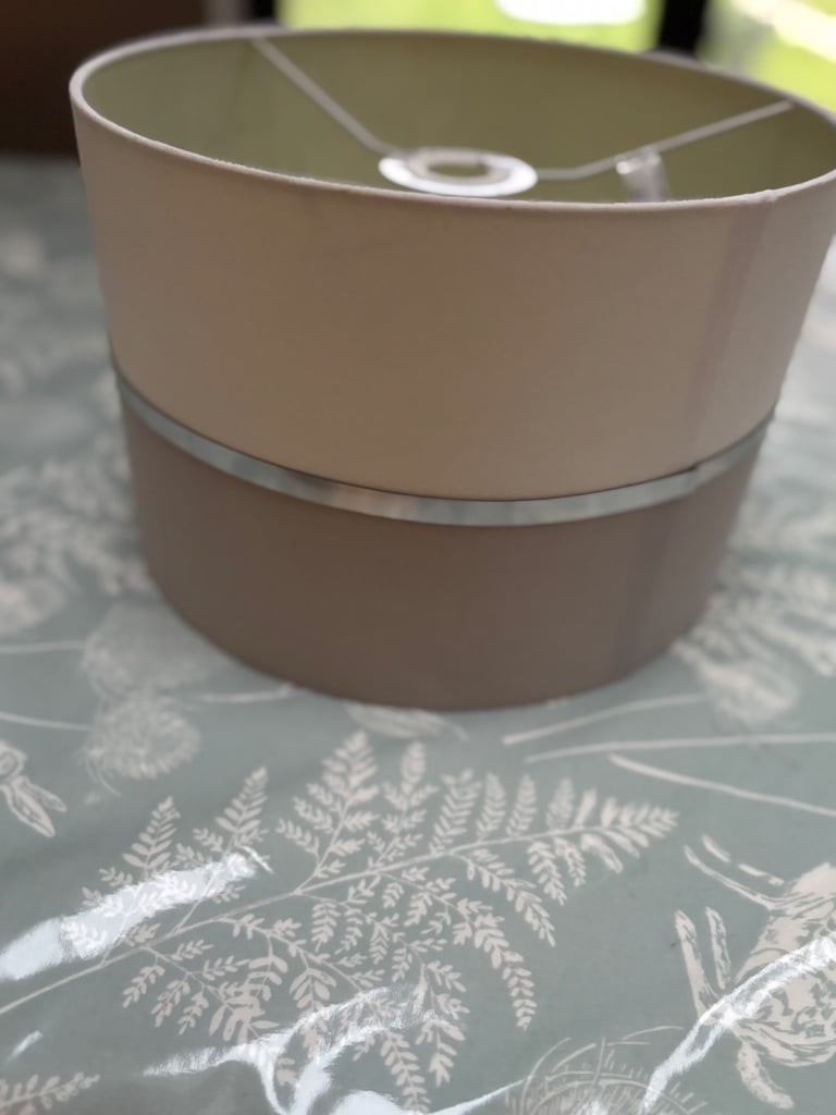 Silver/grey and cream Lampshade
