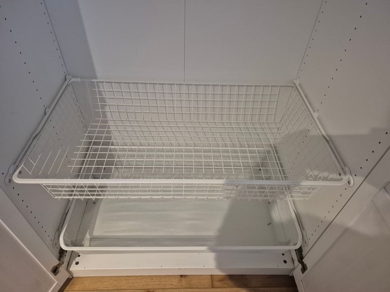 image for X 2 IKEA Pax Komplement Metal Drawers/Storage baskets  and x2 hanging poles