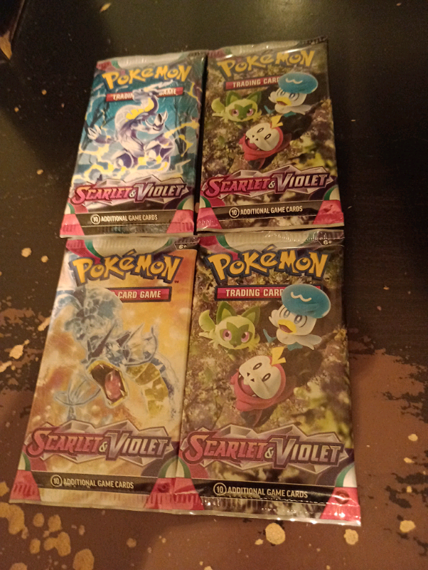 4 X Pokemon Scarlet & Violet booster packs 