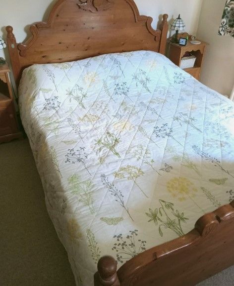 A Waxed Pine King Size Bed