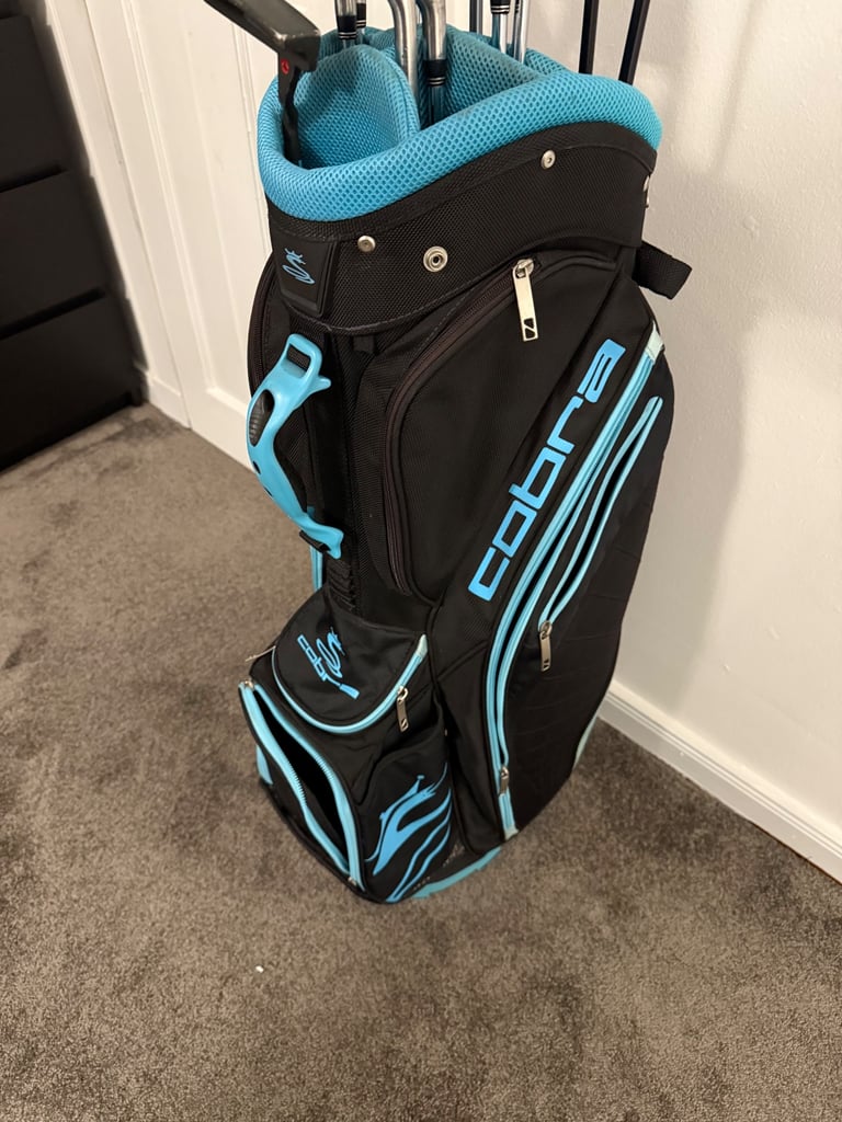 Full set of cobra clubs + cobra cart bag 