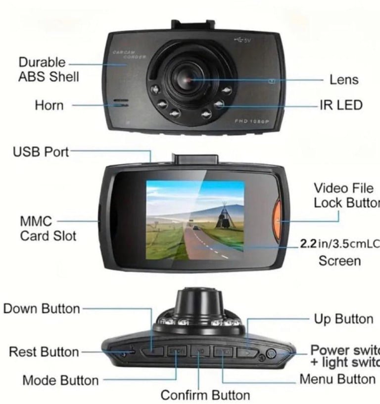 image for Dashboard Car Camera, High-Definition Front 1080P Camera, Recording