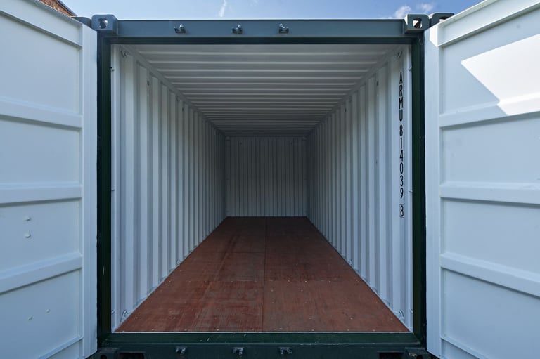 Low-cost storage in secure shipping containers in Docklands
