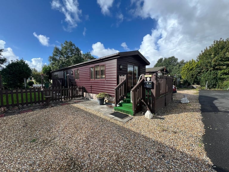 image for Static Caravan For Sale Pine Log 40x12, 2 Bedroom Cabin