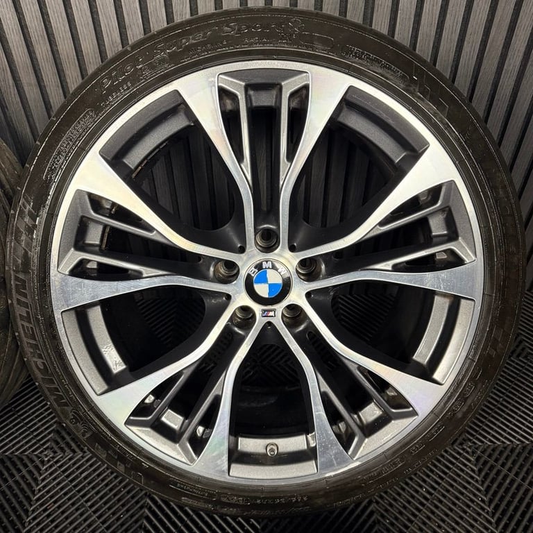 21'' GENUINE BMW X5 F15 599 X6 F16 M SPORT ALLOY WHEELS TYRES ALLOYS