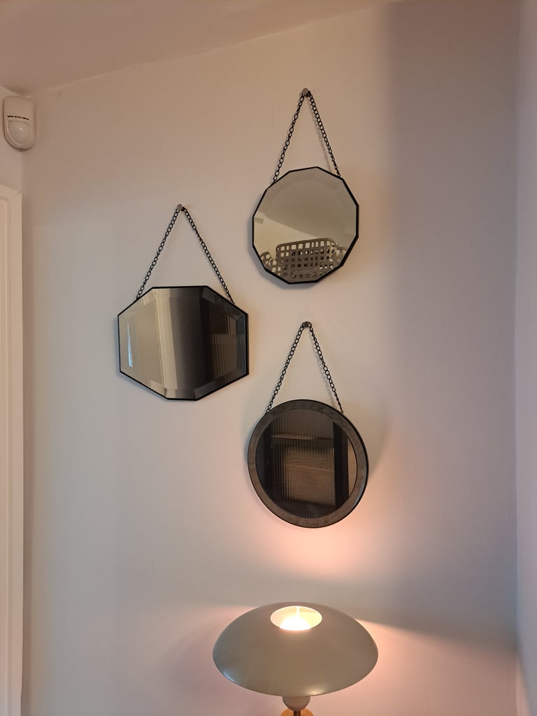 Set of 3 hanging Haines mirrors