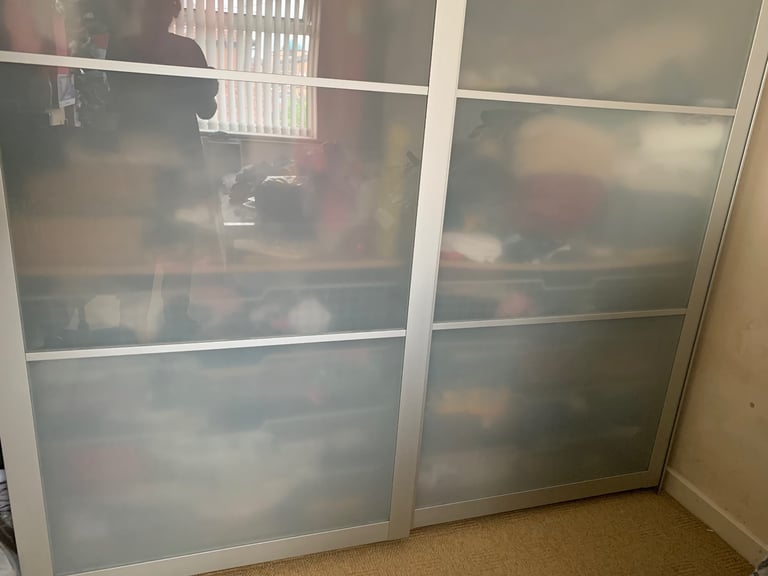  Large Ikea pax wardrobe with sliding doors