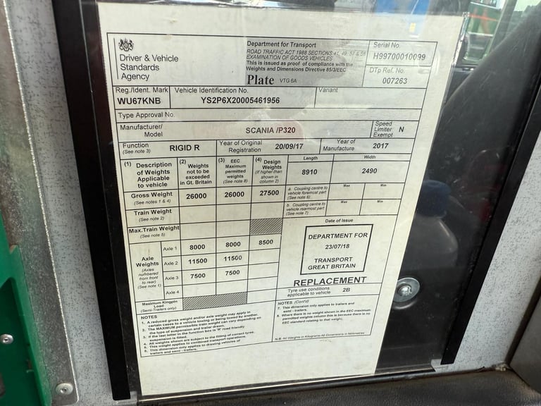 2017 SCANIA P320 20,000 LITRE FUEL TANKER 
