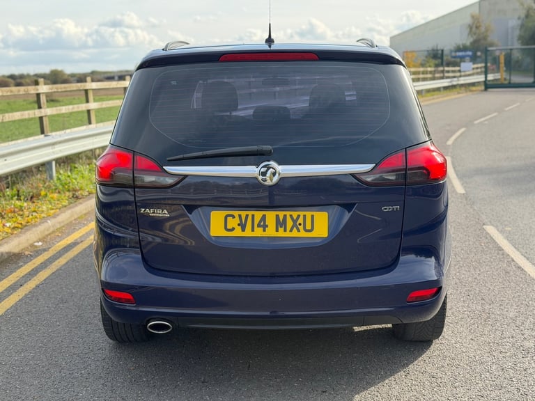 2014 VAUXHALL ZAFIRA TOURER 2.0 CDTI EXCLUSIV AUTOMATIC 7 SEATER BLUE 2 OWNERS