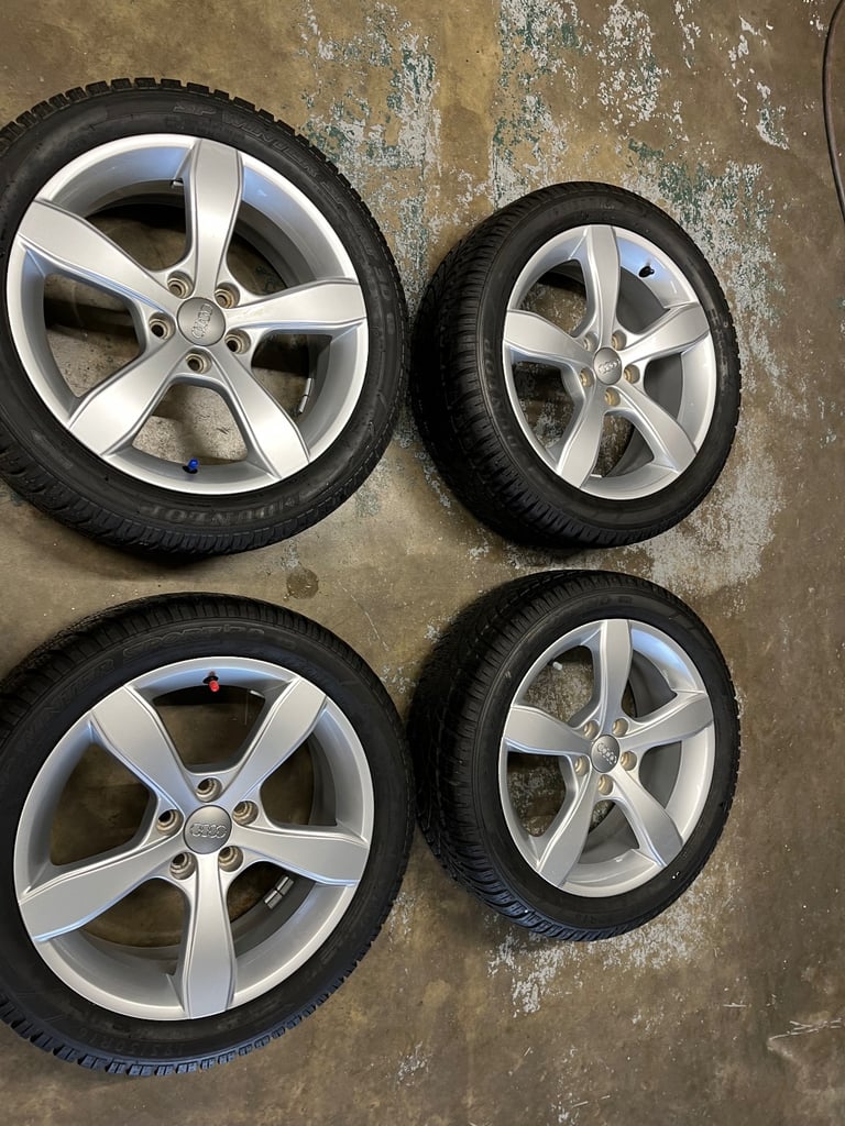 Audi A1 alloy wheels & winter tyres 195-50-16 as new alloy wheels 