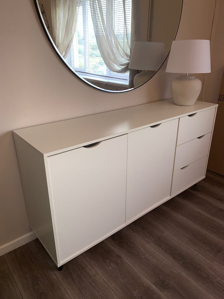 Large white wooden sideboard 