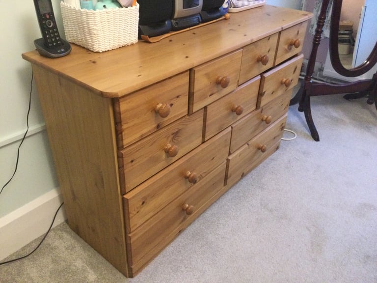 Set of Pine Wood Drawers good condition 