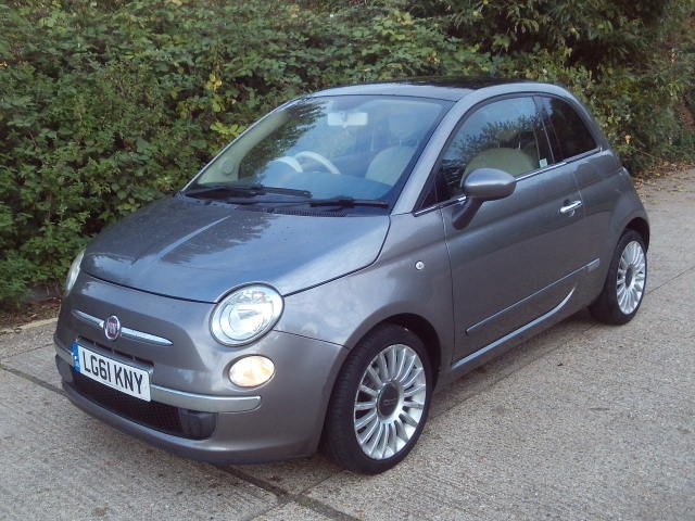 2011 Fiat 500 1.2 Lounge 3dr Grey 46k Miles Years MOT Warranty HATCHBACK Petrol Manual