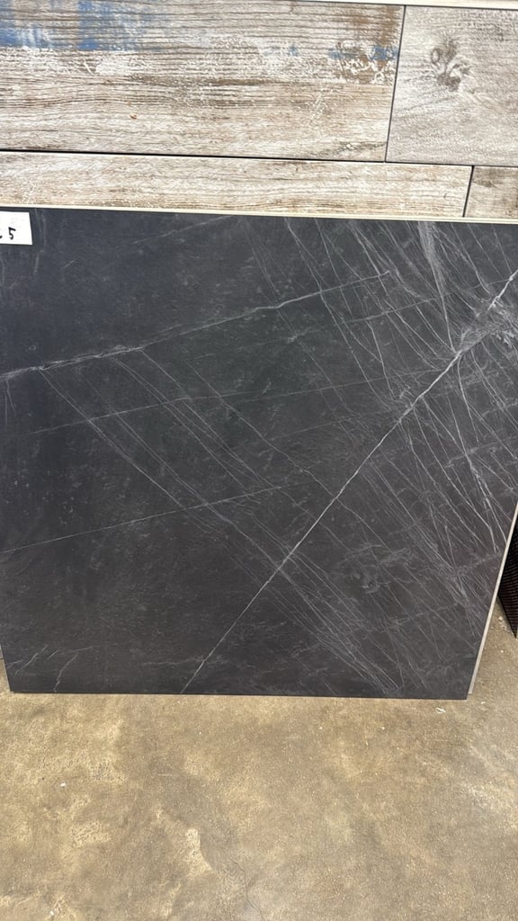 image for 80x80cm Matt Black Marble Tile