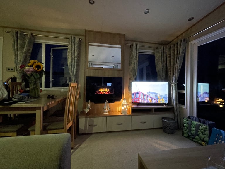 ABI Sunningdale 2014 two bed static caravan for sale sited on Haven Perran Sands