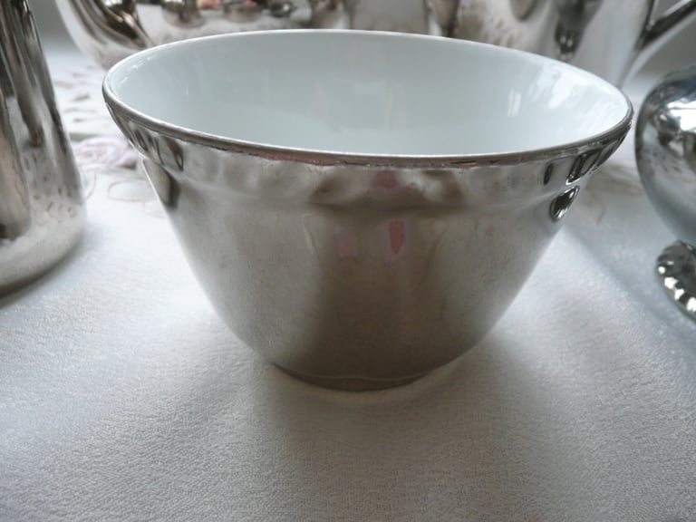 Royal Worcester Ceramic  Silver Lustre Ware Teapot set