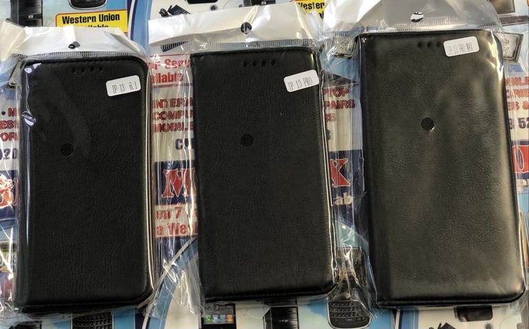 Apple iPhone 13mini/13/13Pro & 13 Pro MAX 360tpu cases, Black ring cases & Book cases available