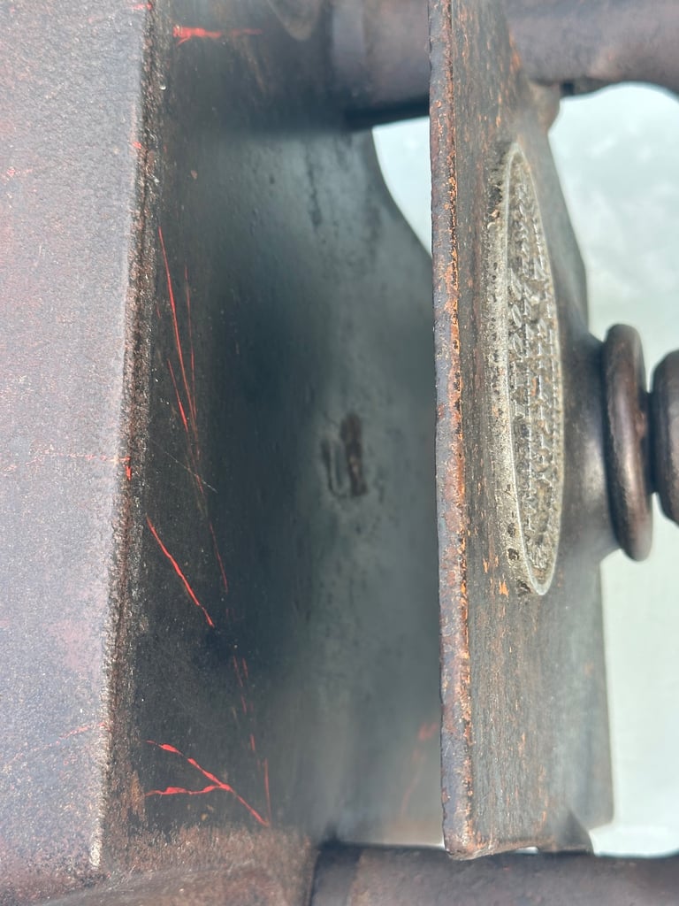 ANTIQUE FRENCH CAST IRON BOOK PRESS, NOTAIRE COPY BINDING PRESS - L CREPIN DOUAI, 1900s - WILL POST!