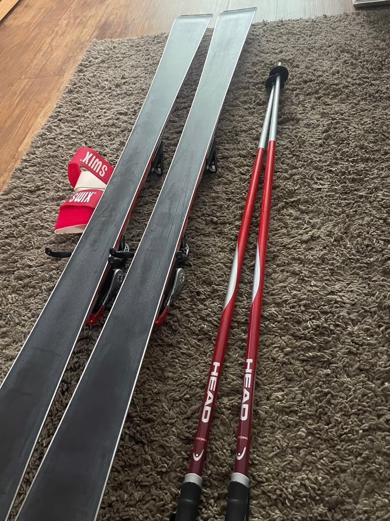 Head skis, poles and ski bag