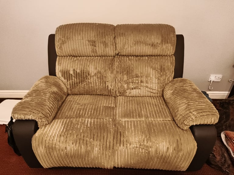 3 and 2 seater natural coloured Argos sofas