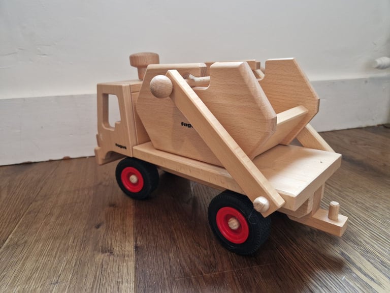 Wooden toy truck