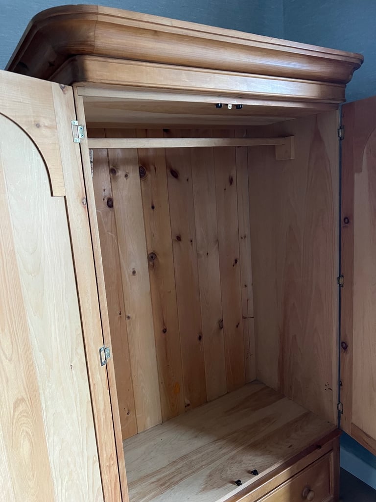 quality solid pine wardrobe in good condition