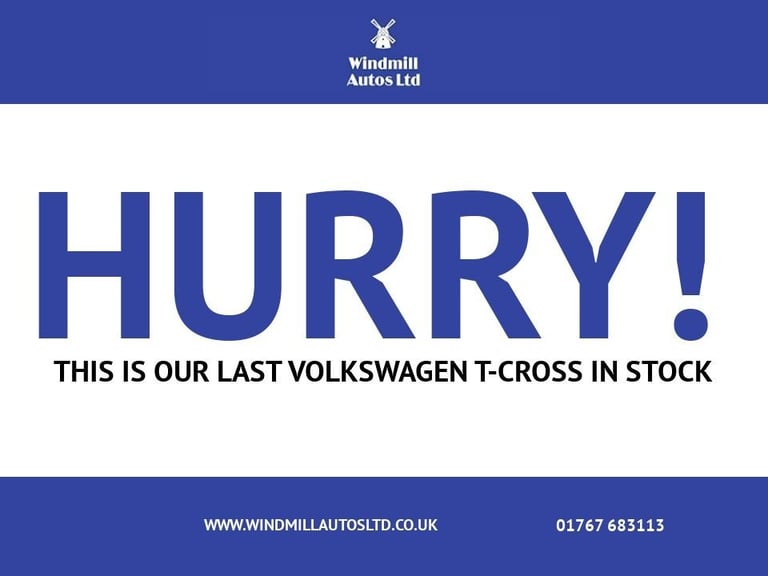 2020 Volkswagen T-Cross 1.0 TSI 115 SE 5dr HATCHBACK PETROL Manual