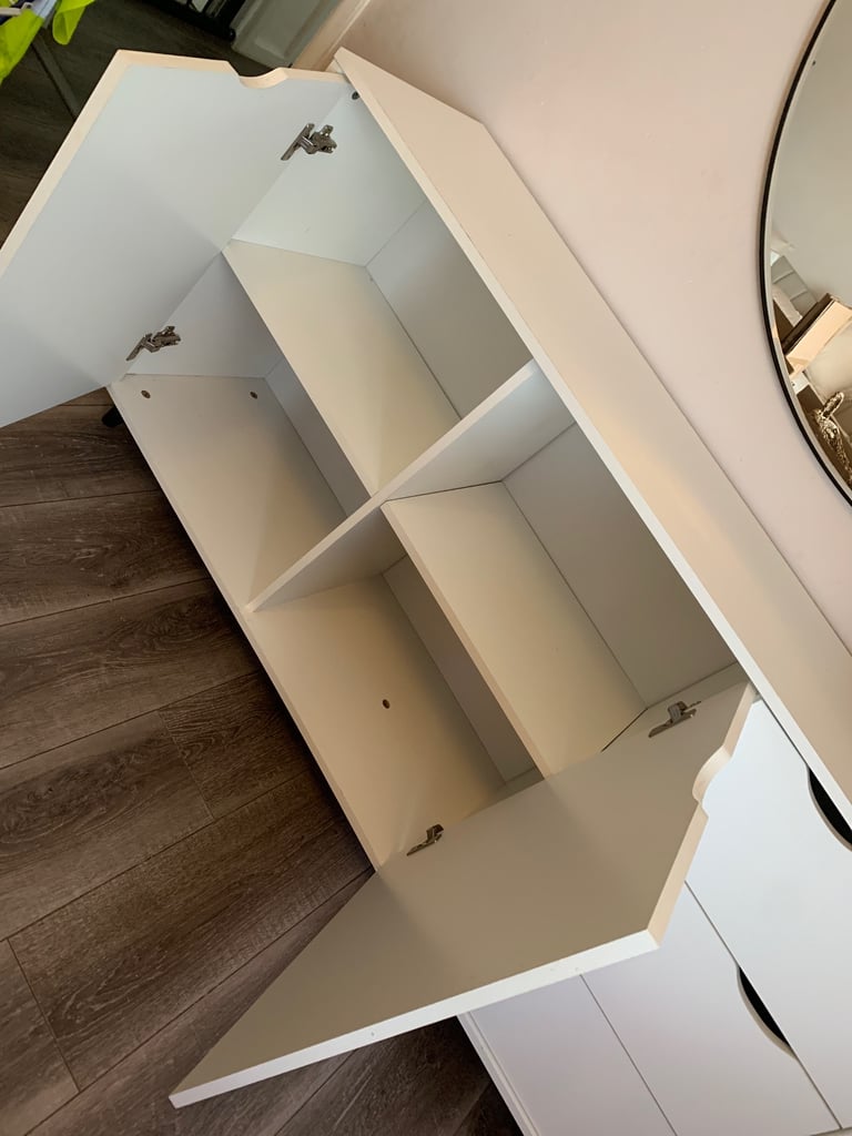 Large white wooden sideboard 