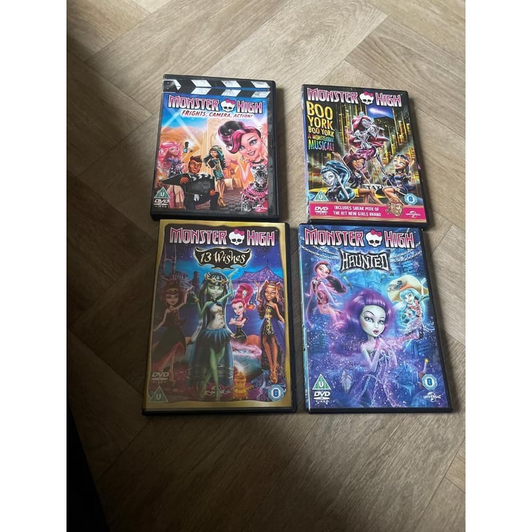 4 Kids Monster High DVDs- V.G.C.