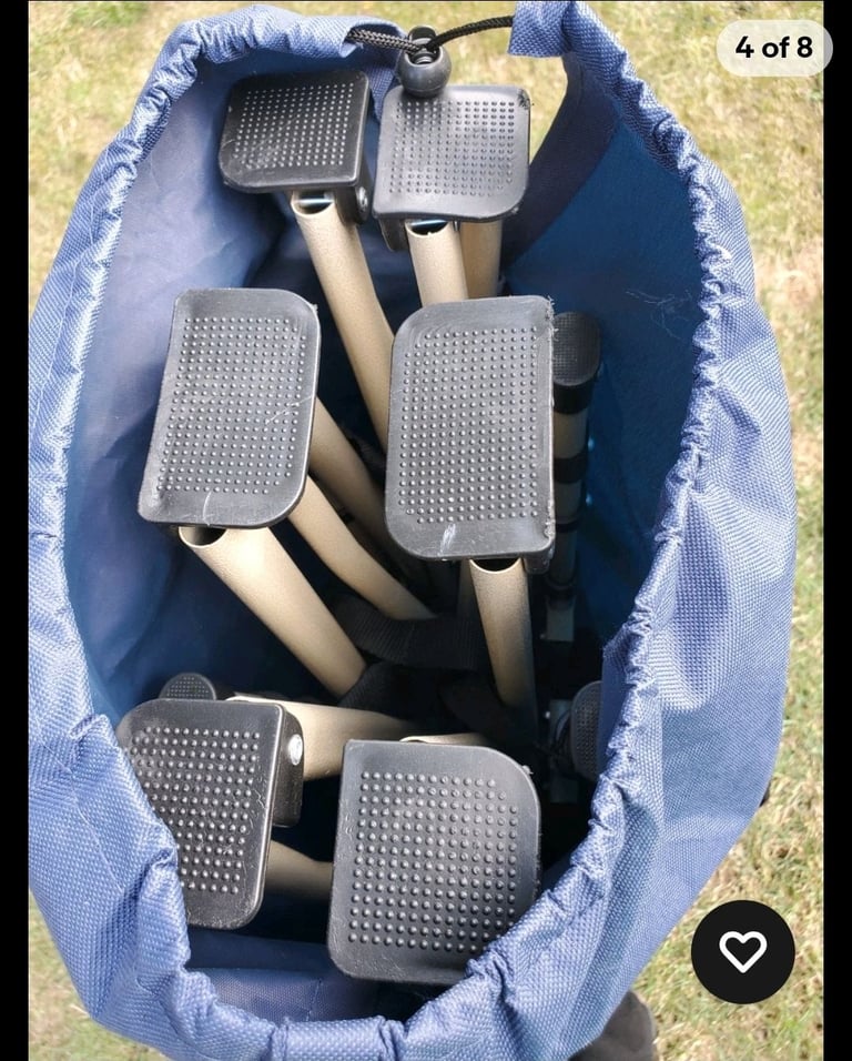 Comfy blue fold out camp bed