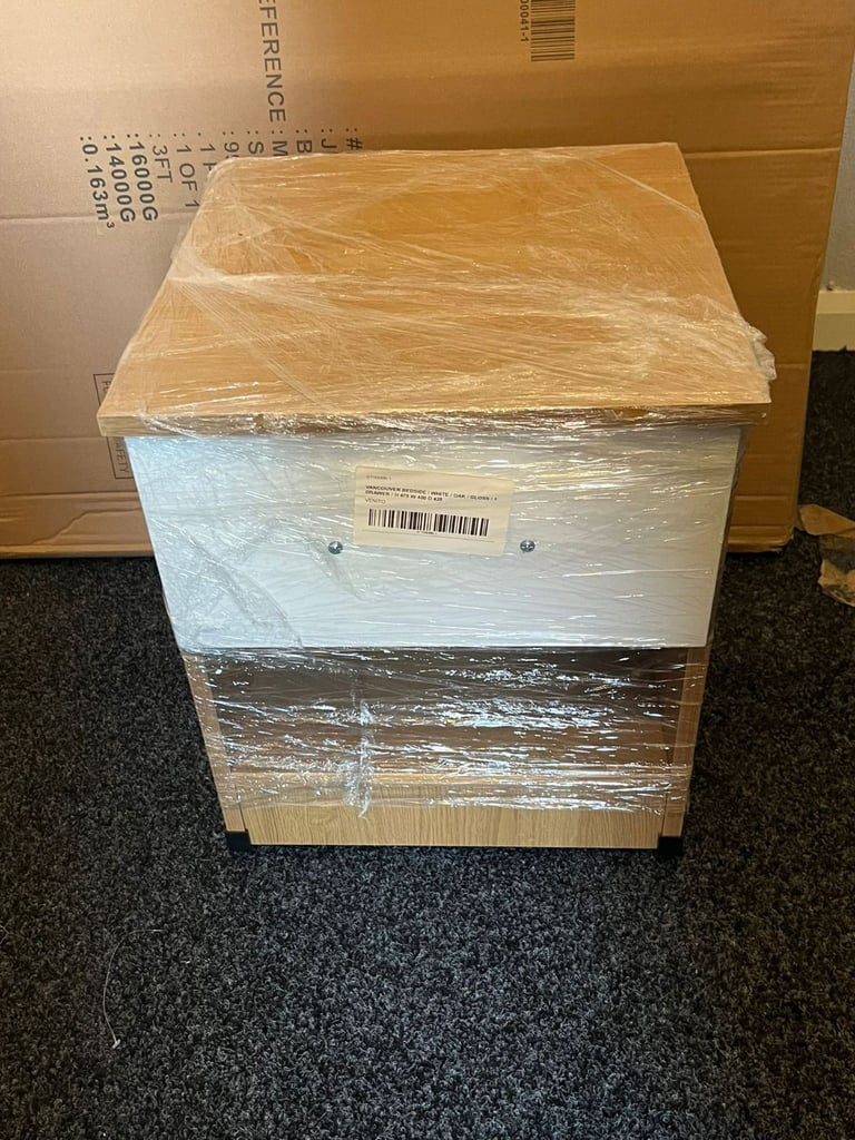 image for Vancouver Bedside Cabinet with Drawer and Shelf