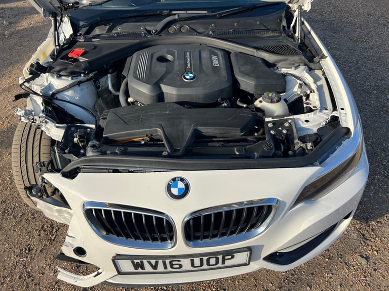 2016 BMW 218I SPORT COUPE AUTOMATIC SALVAGE DAMAGED REPAIR EURO 6 ULEZ  CAT S 