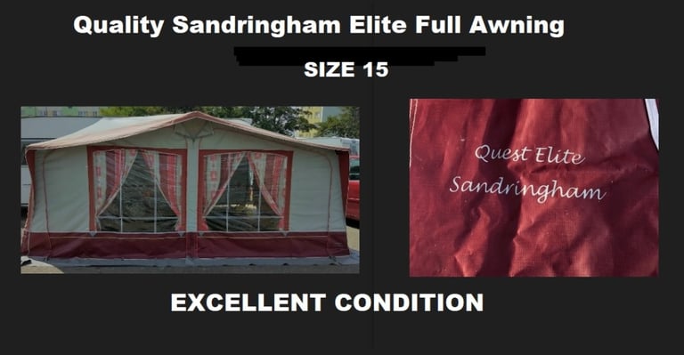 Caravan Awning Quality Sandringham Quest Elite Size 15