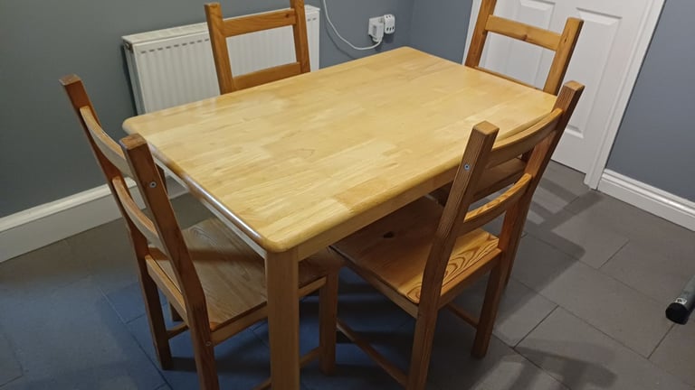  wooden table and chairs 