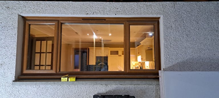 2 x UPVC brown windows