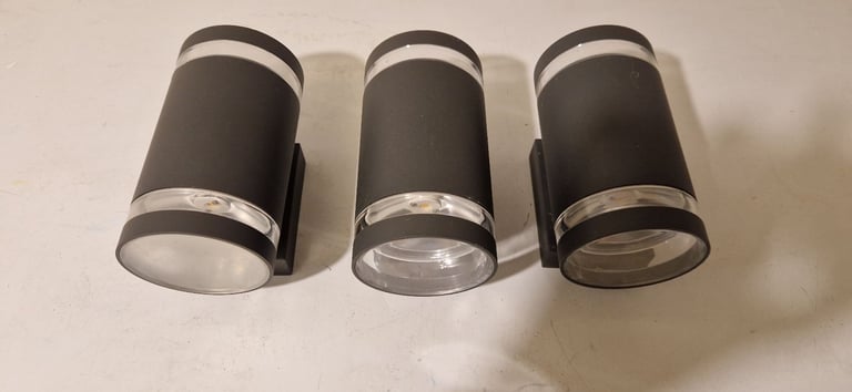 image for Charcoal Grey Up Down Wall Light With Fixed LED To Illuminate Entrances