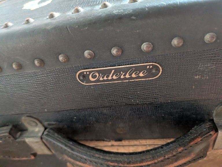 Antique WW1 Military Travelling Trunk Orderlee Suitcase Navy