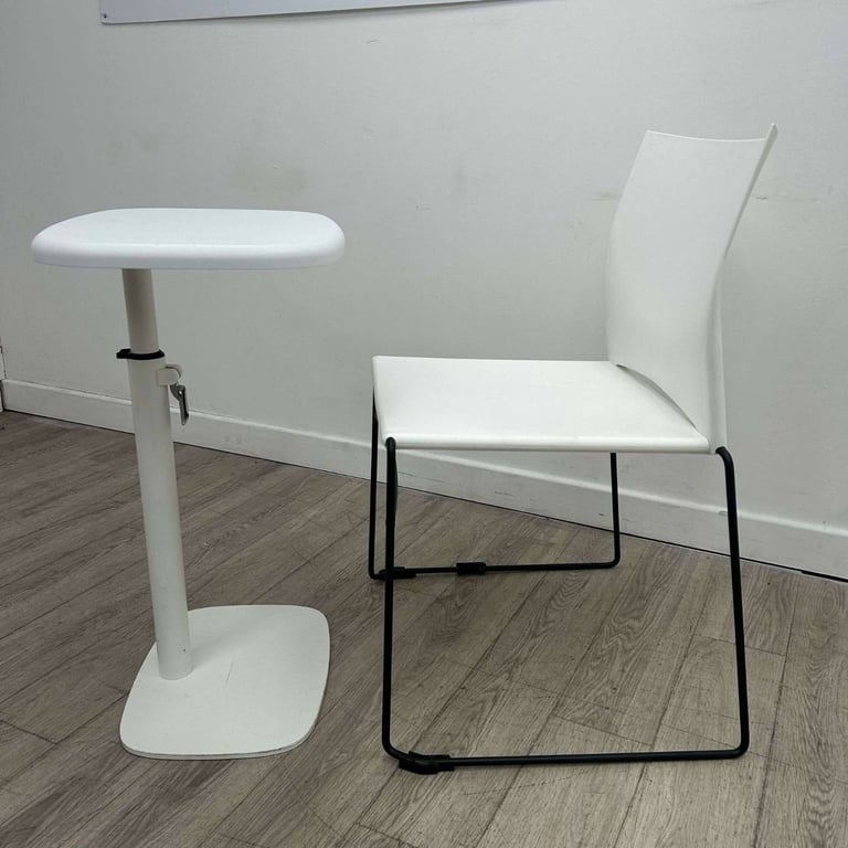 image for Laptop,Side Table, Height Adjustable, White