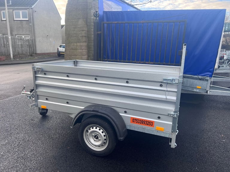 BRAND NEW 6FT X 4FT SINGLE AXLE DOUBLE BROADSIDE TRAILER WITH RAMP