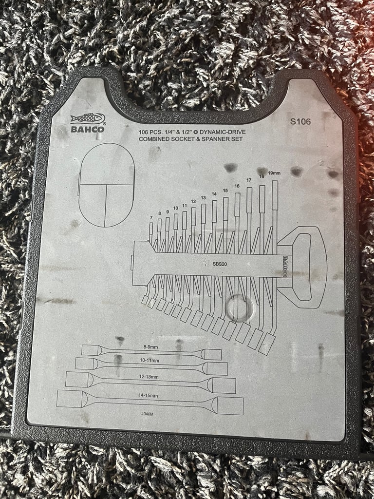 Bahco 106 piece Socket and Spanner Set 