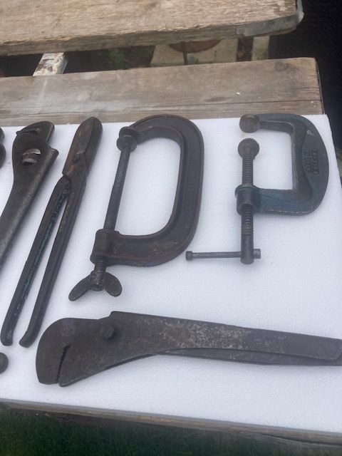 VINTAGE ADJUSTABLE SPANNERS - G -CLAMPS - STILSONS ETC. ETC.   ONLY £5 EACH
