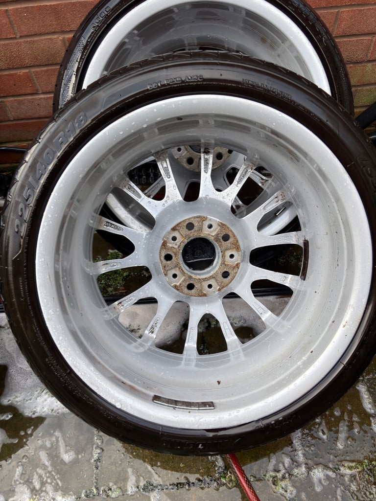 GENUINE BMW STAGGERED BBS 216m MOTORSPORT 320si ALLOY WHEELS.e90,e46,f20,f30