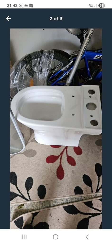 Toilet pan without cistern 