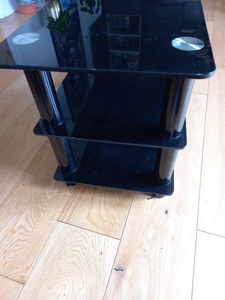 Black Glass TV stand / table