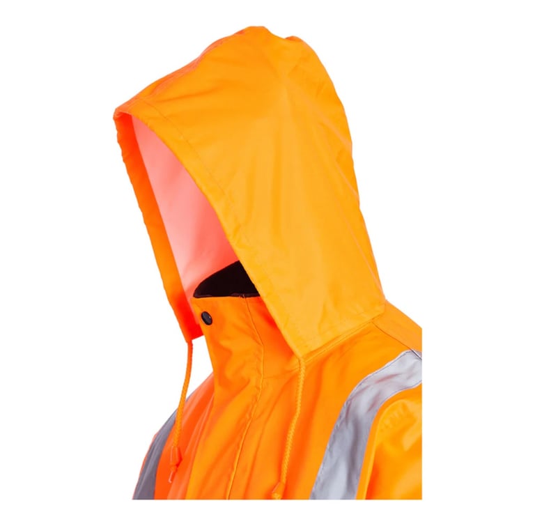 Blackrock Hi-Vis Orange Quilt Lined Waterproof Workwear Jackets, NEW