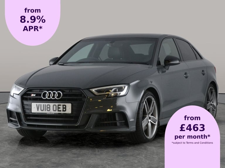 2018 Audi S3 2.0 TFSI Black Edition Saloon 4dr Petrol S Tronic quattro Euro 6 (s/s) (310 Saloon P...